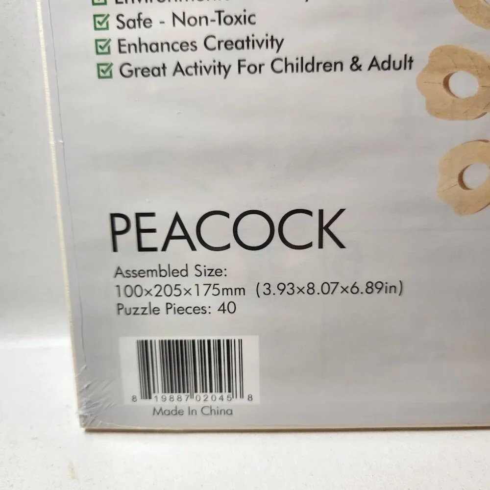 NEW 3D Puzzle Peacock Bird Figure STEM KIT CRAFT Project Science Lab Requires no